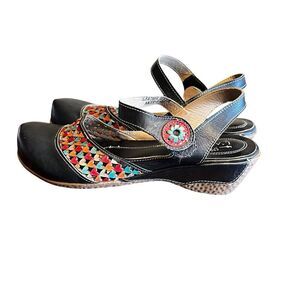 L' Artiste Spring Step Womens 9(40) Shoes Amour hearts Mary Jane Wedge Sandals
